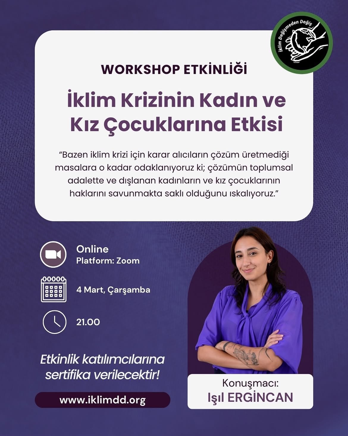 İklim Krizinin Kadın ve Kız Çocuklarına Etkisi Workshop
